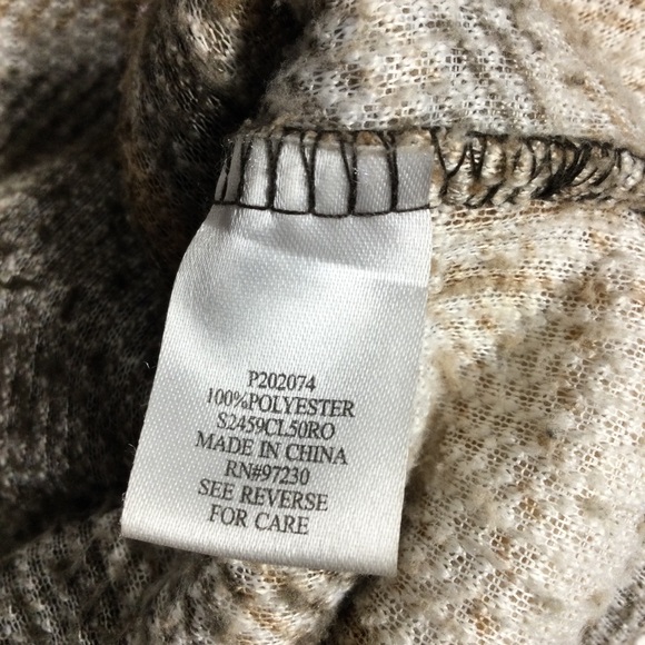 Almost Famous Womens Plaid Sherpa Shacket Button-Up Jacket in Brown & Cream Sz M - Picture 10 of 11